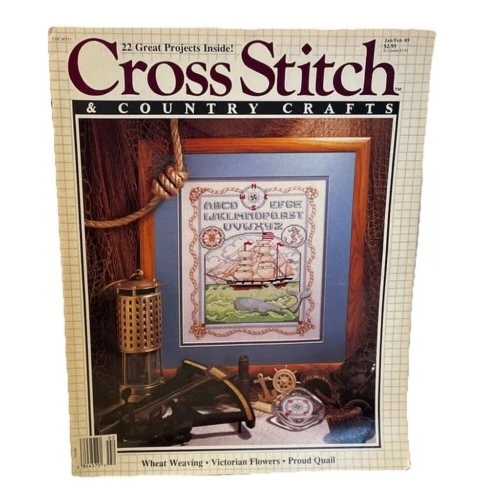 Cross Stitch & Country Crafts Magazine Jan. Feb. 1989 Vol IV No. 3 22 Projects